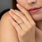 Helena Engagement Ring - Oval Cut [14 Karat White Gold]