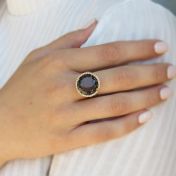 Through the Smoke Smoky Topaz Ring [18K Gold]