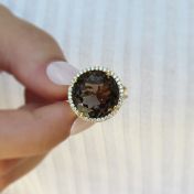 Through the Smoke Smoky Topaz Ring [18K Gold]