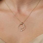 Spheres of Love Diamond Necklace in solid gold [14K Gold]