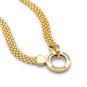 Family Circle Milanese Chain Name Necklace [18K Gold Vermeil]
