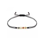 Talisa Stars Birthstone Bracelet - Black String [14K Gold]