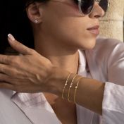 Talisa Stars Birthstone Bracelet with Diamond [14 Karat Gold]
