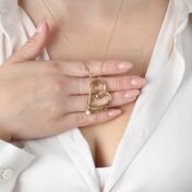 Ties of the Heart Name Necklace with a Diamond [18K Gold Vermeil]