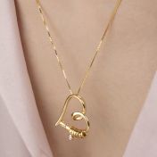 Ties of the Heart Name Necklace with 0.3ct Diamond [18K Gold Vermeil]