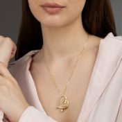 Ties of the Heart Name Necklace with 0.3ct Diamond [18K Gold Vermeil]