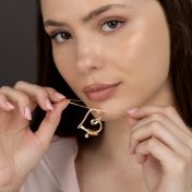 Ties of the Heart Name Necklace with 0.3ct Diamond [18K Gold Vermeil]