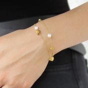 Tranquil Pebbles Pearl Bracelet (Small) [18K Gold]