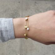 Tranquil Pebbles Pearl Bracelet (Small) [18K Gold]