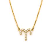 Zodiac Sign Necklace with Diamonds [18K Gold Vermeil]