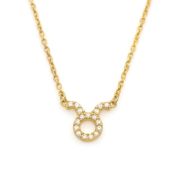 Zodiac Sign Necklace with Diamonds [18K Gold Vermeil]