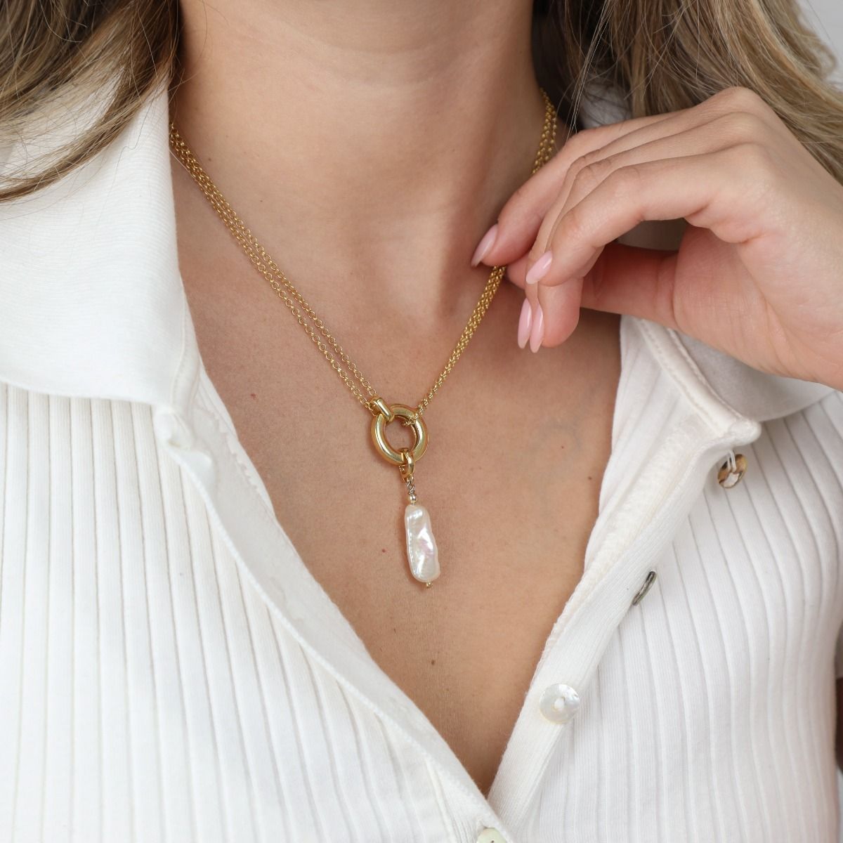 Anna Double Layer Necklace [18K Gold Vermeil] - with Charms