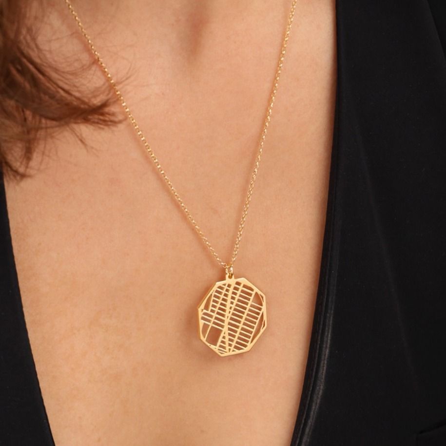 Tied Together Map Necklace [18K Gold Vermeil]