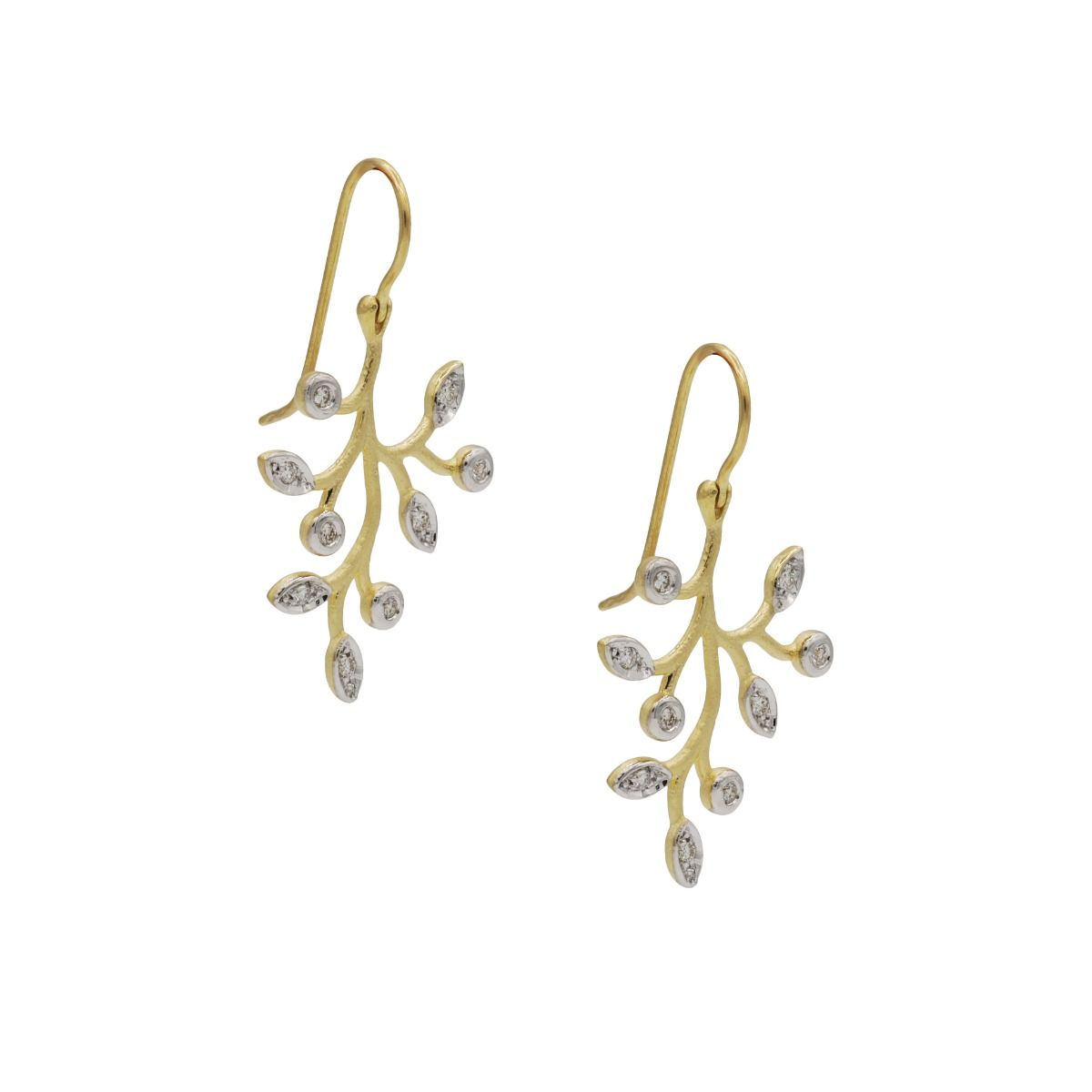 Olive Branch Earrings [14K Gold]