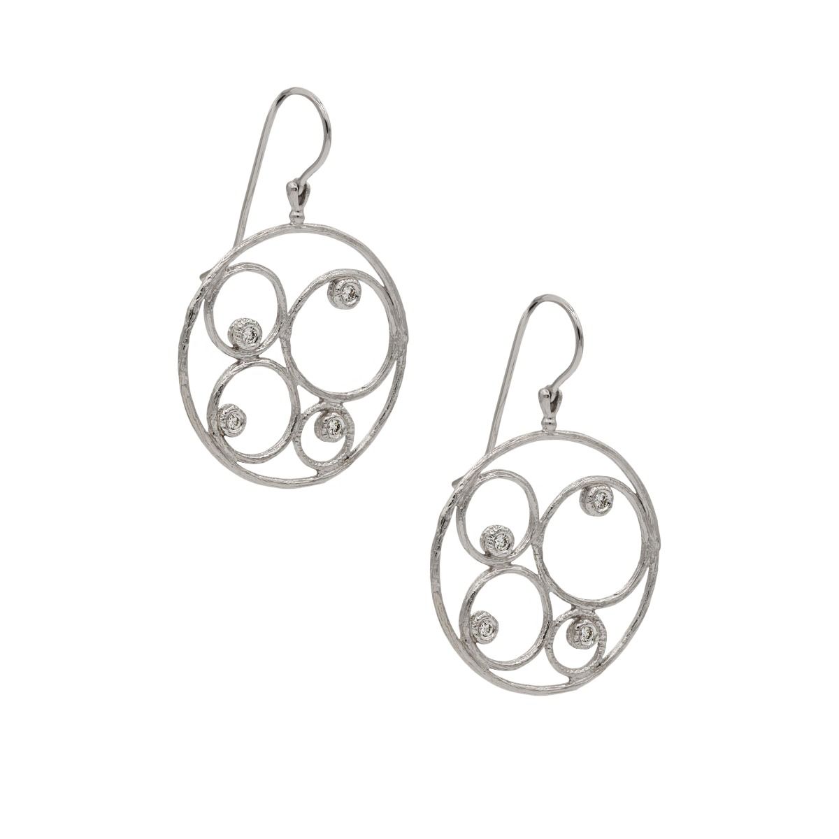 Circles of Harmony Earrings [18K White Gold]