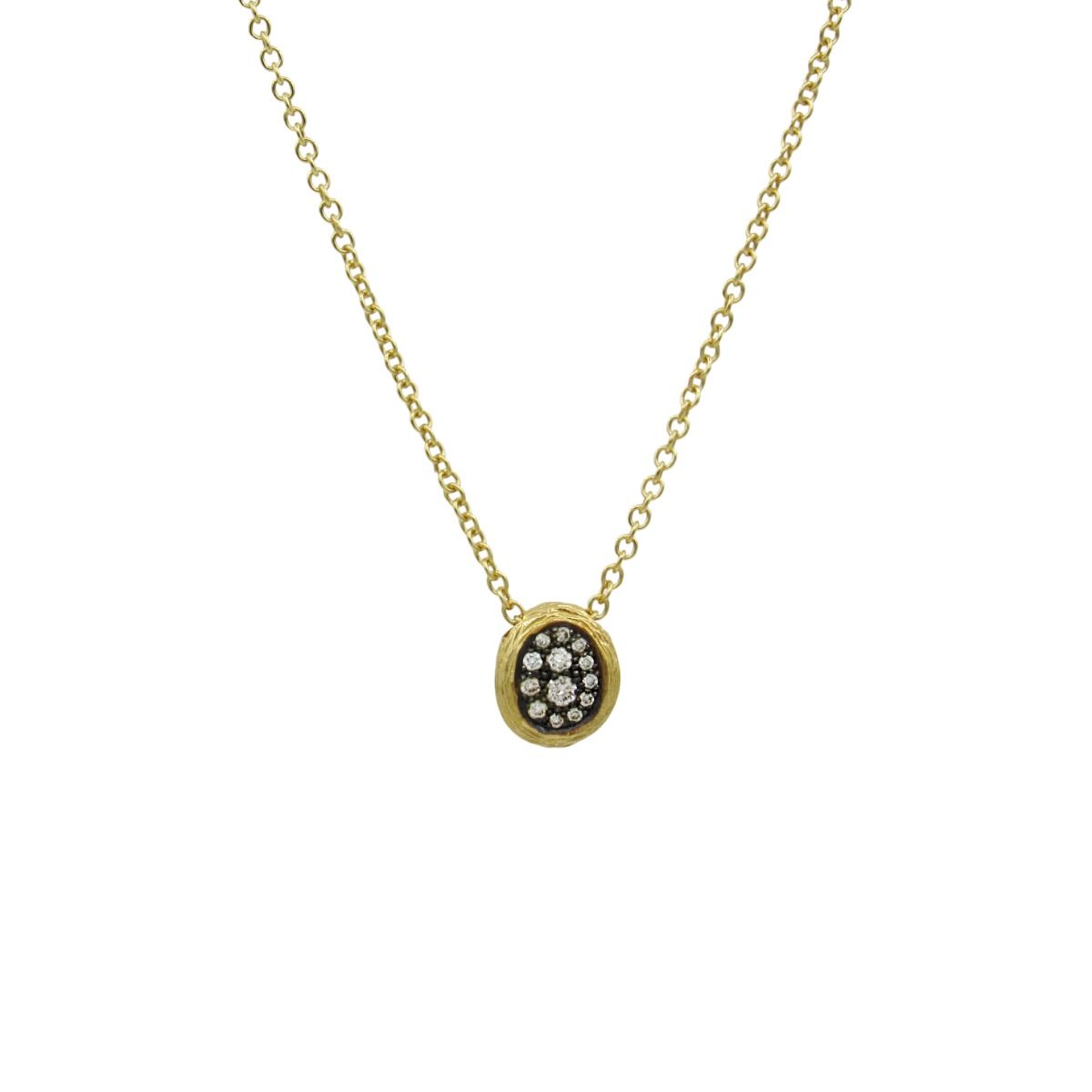 Summer Loch Black Rhodium Pave Necklace [18K Gold]