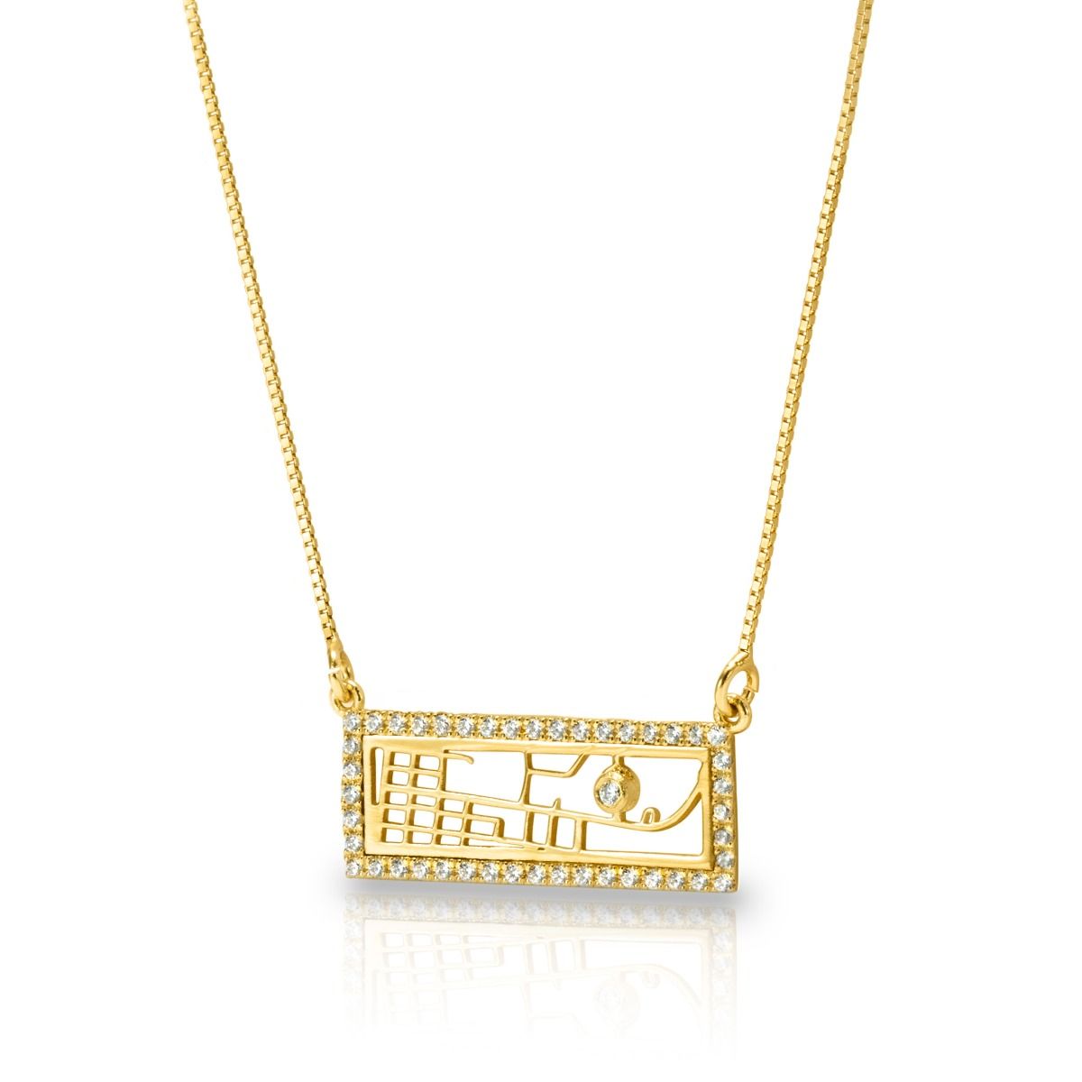 Beloved Spot Map Necklace [14 Karat Gold]