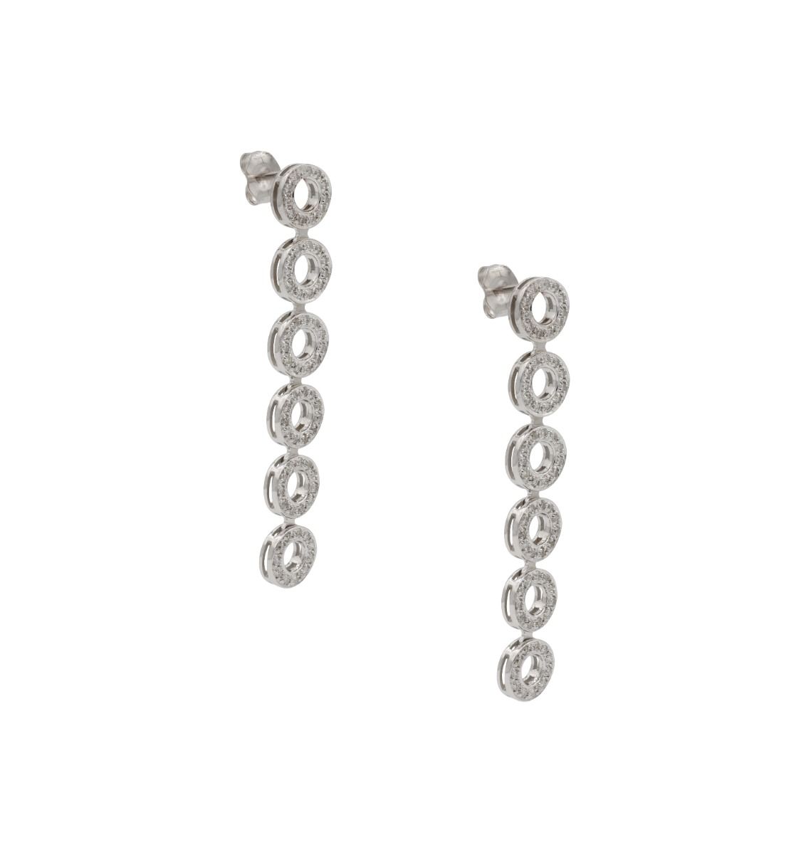 Regal Raindrop Earrings [18K White Gold]