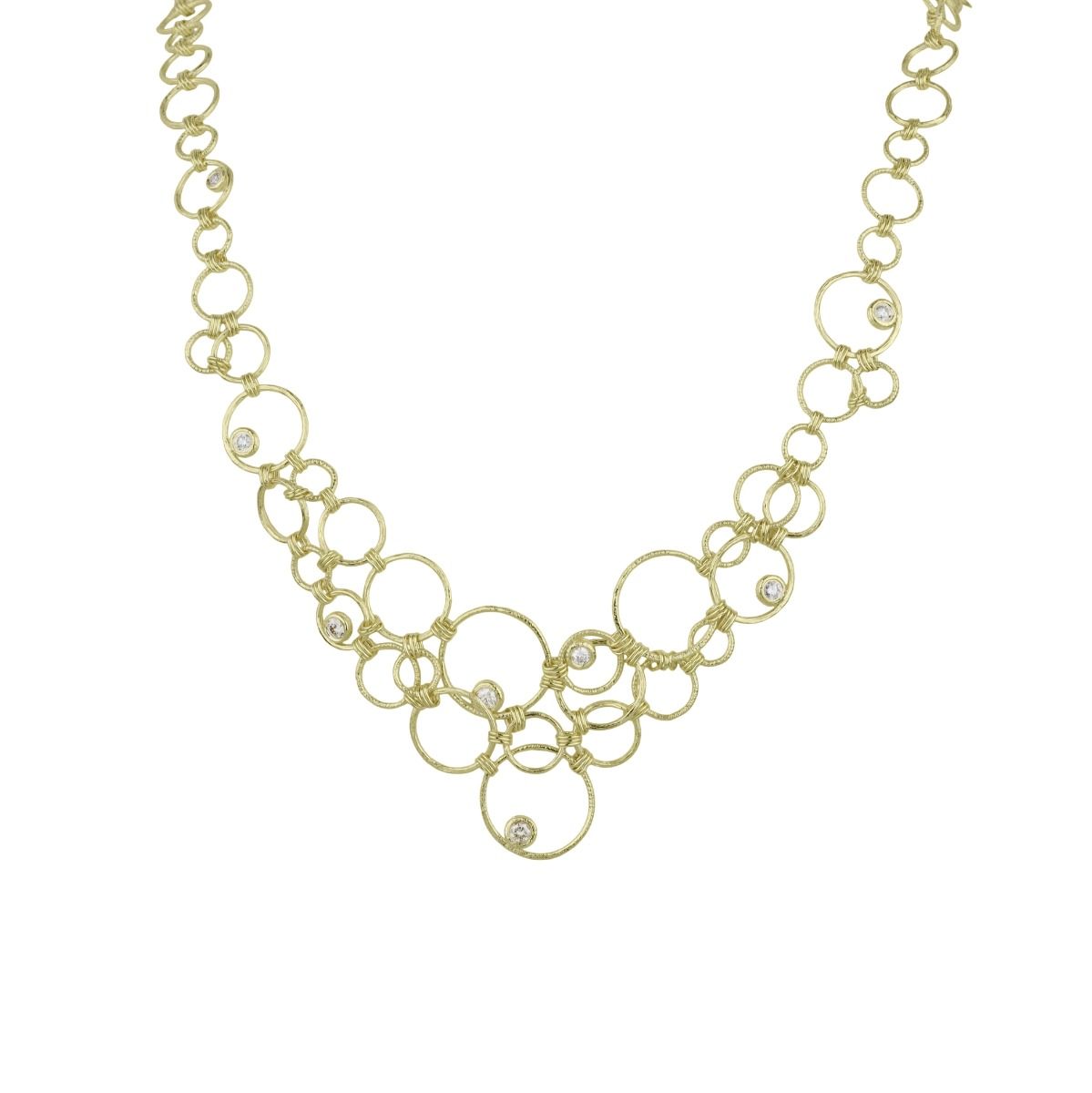 Rounds and Rings Necklace [18K Gold]