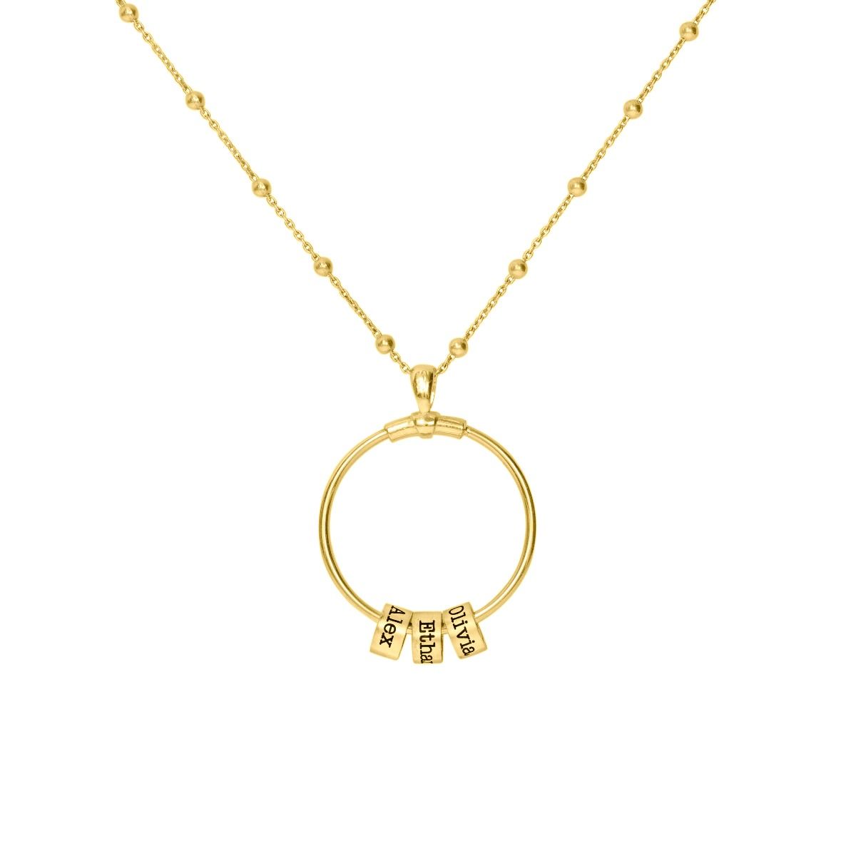 Family Circle Name Necklace [18K Gold Vermeil]