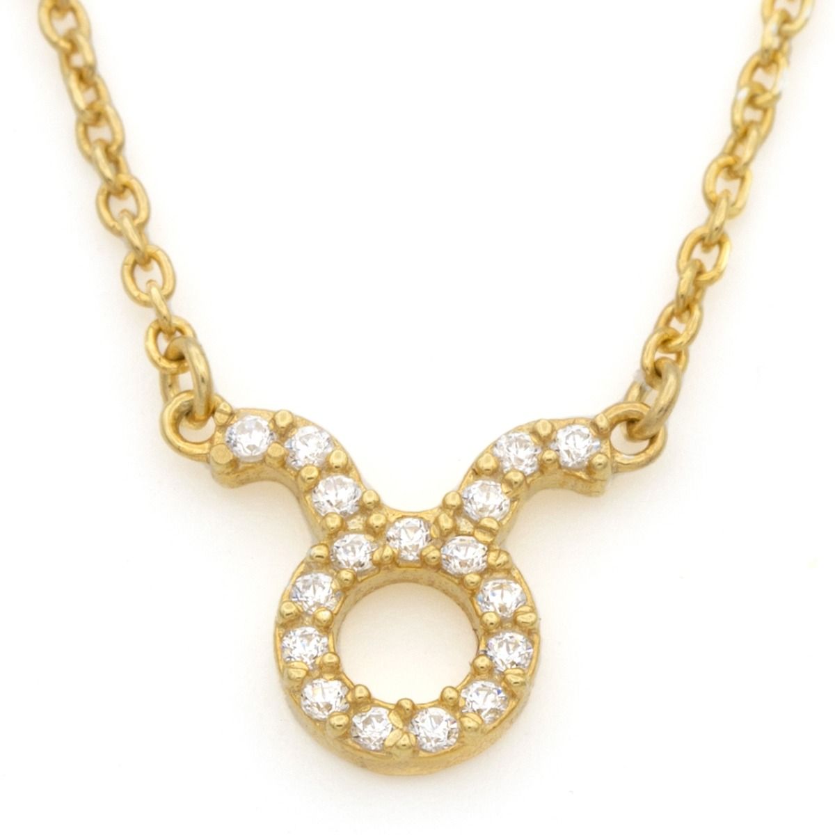 Taurus Necklace - Zodiac Sign Necklace with Diamonds [18K Gold Vermeil]