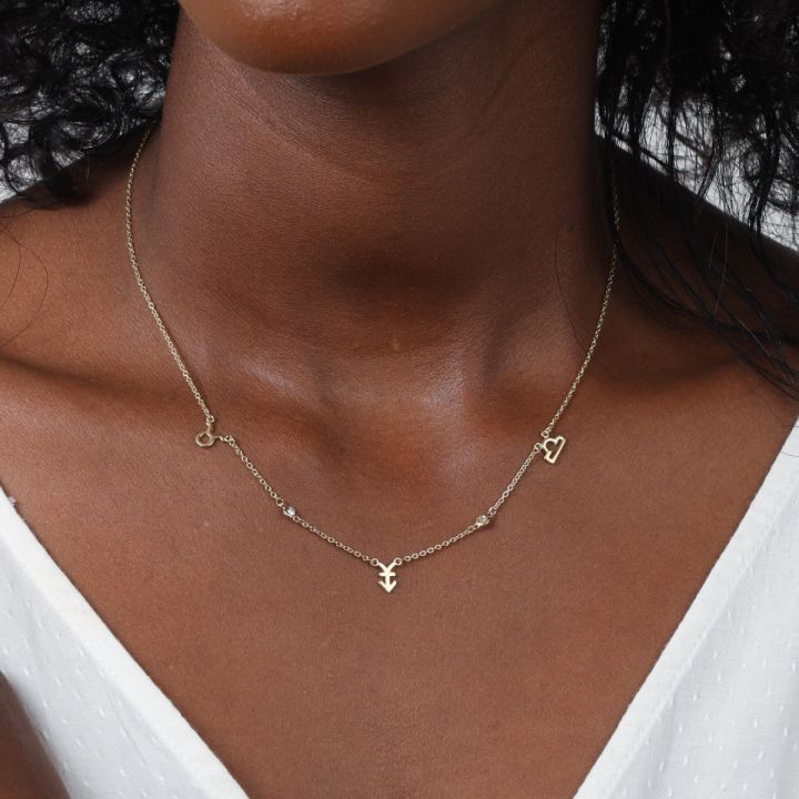Helena Diamond Zodiac Necklace [18K Gold Plated]