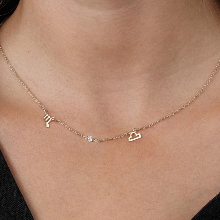 Diamond zodiac necklace new arrivals