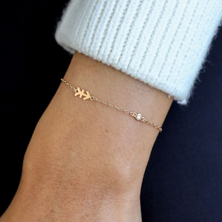 Helena Diamond Zodiac Bracelet [14 Karat Gold]