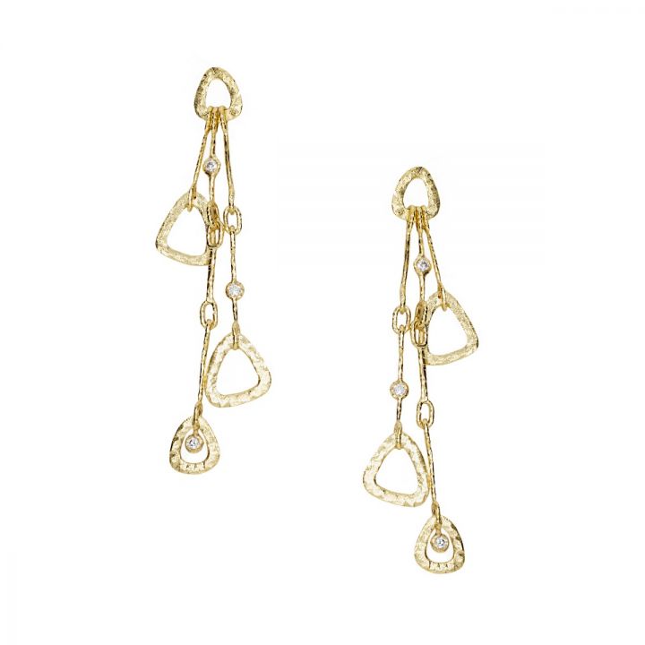 Gold Triangle Earrings [18K Gold] 
