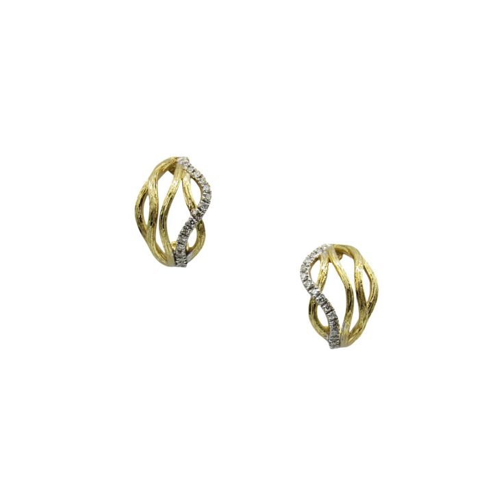Fine Line Earrings [14K Gold] 
