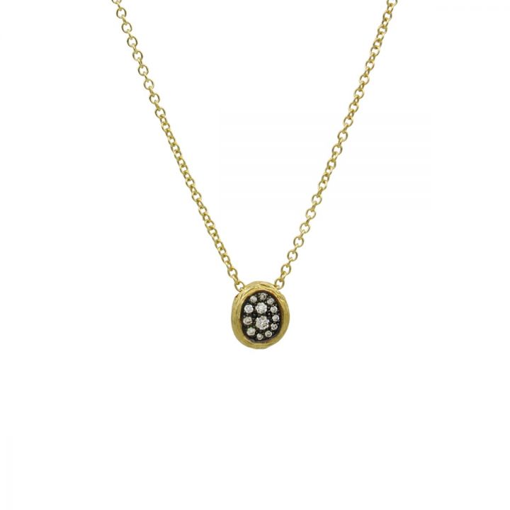 Summer Loch Black Rhodium Pave Necklace [18K Gold]
