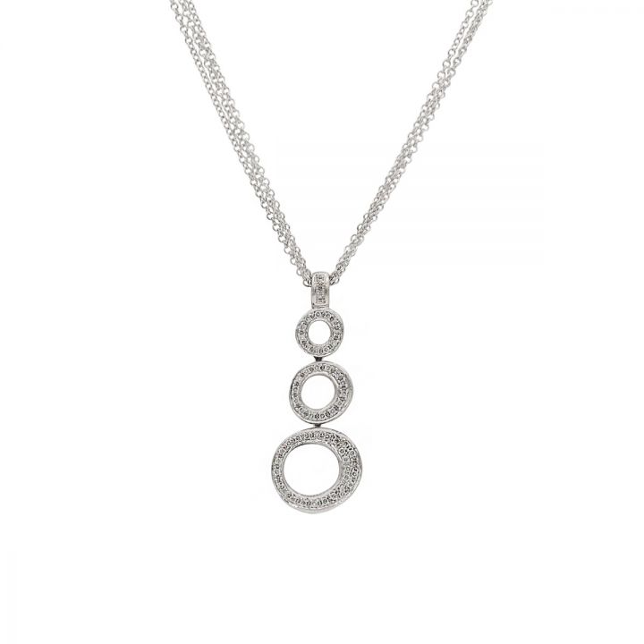 Ellipse Necklace [18K White Gold]