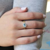 Springy Blue Topaz Ring [18K Gold]