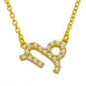 Capricorn Necklace - Zodiac Sign Necklace with Diamonds [18K Gold Vermeil]