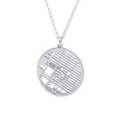 Talisa Map Necklace [14 Karat White Gold]