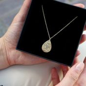 Cherished Spot Engraved Map Necklace [18K Gold Vermeil]