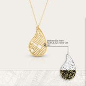Threads Of Life Map Necklace [14 Karat Gold]