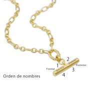 Destiny T Bar Name Necklace [18K Gold Vermeil]