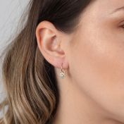 Diamond Flower Earrings [18K Gold]