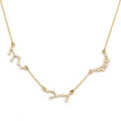 Ella Zodiac Diamond Necklace [18K Gold Vermeil]