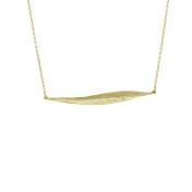 Willow Horizontal Leaf Necklace [18K Gold]