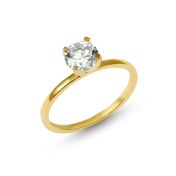 Helena Engagement Ring - Round Brilliant [14 Karat Yellow Gold]