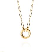 Helena Circle Link Chain Name Necklace [18K Gold Vermeil]