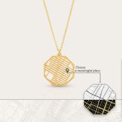 Tied Together Map Necklace [14 Karat Gold]