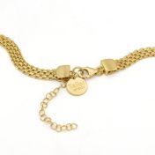 Helena Circle Milanese Chain Name Necklace [18K Gold Vermeil]