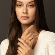 Luna Diamond Halo Engagement Ring - Round Brilliant [14 Karat Rose Gold]