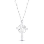 Sacred Spot Map Necklace [14 Karat White Gold]