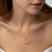 Precious Spot Engraved Map Necklace [18K Gold Vermeil]