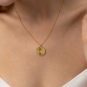 Precious Spot Engraved Map Necklace [18K Gold Vermeil]