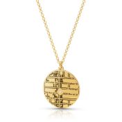 Precious Spot Engraved Map Necklace [18K Gold Vermeil]